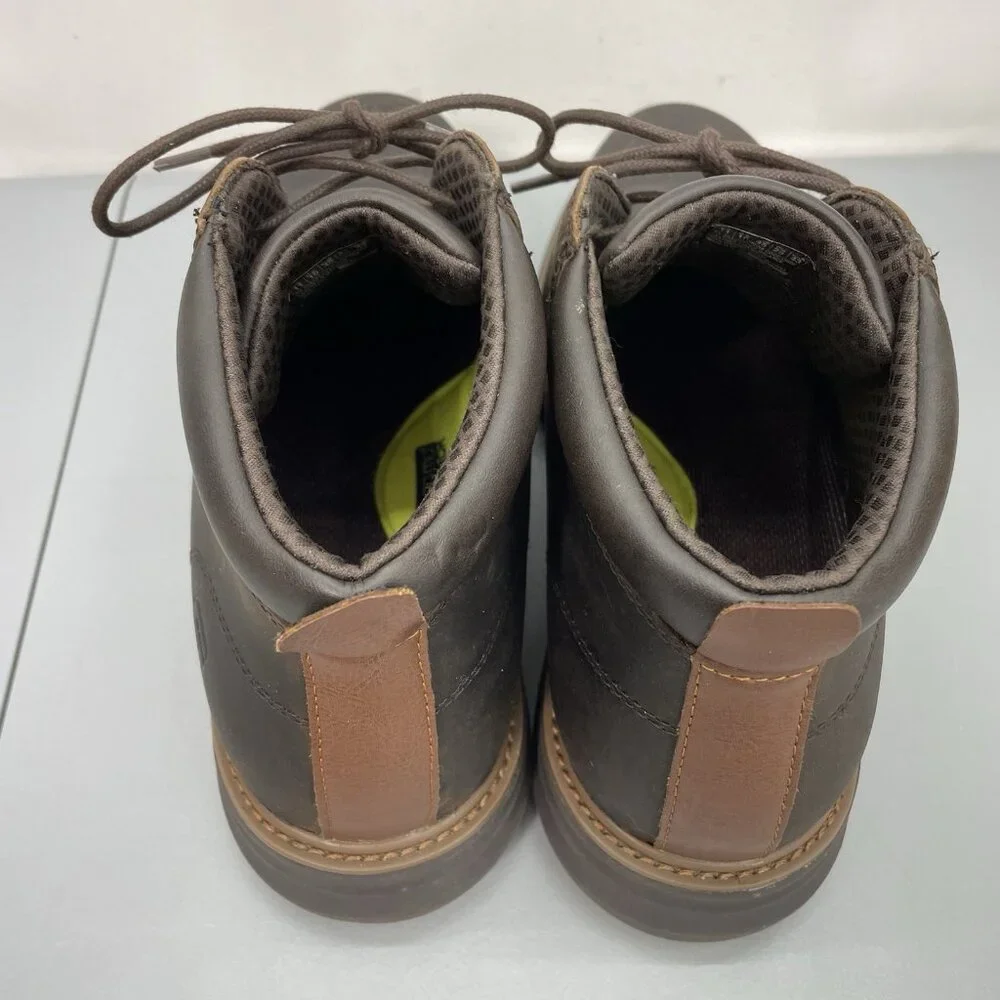 Skechers Wenson Osteno Ankle Boots Chukka Oiled Leather Casual Brown Mens 11